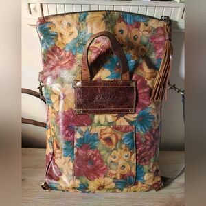Patricia Nash Convertible Purse Backpack Fresco Bouquet